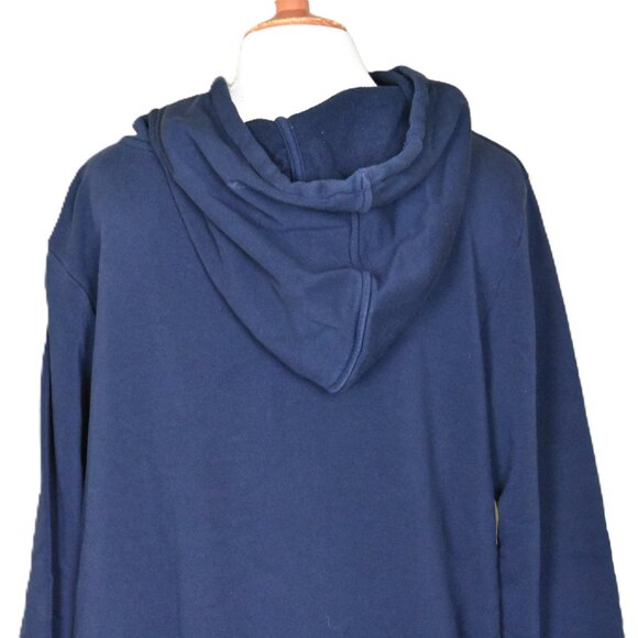 LOFT Hoodie XL Navy Blue Long Sleeve Cotton Blend Draw String - Picture 4 of 5